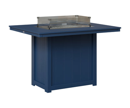 Berlin Gardens Donoma 42" x 54" Rectangular Fire Table Counter in Navy Blue