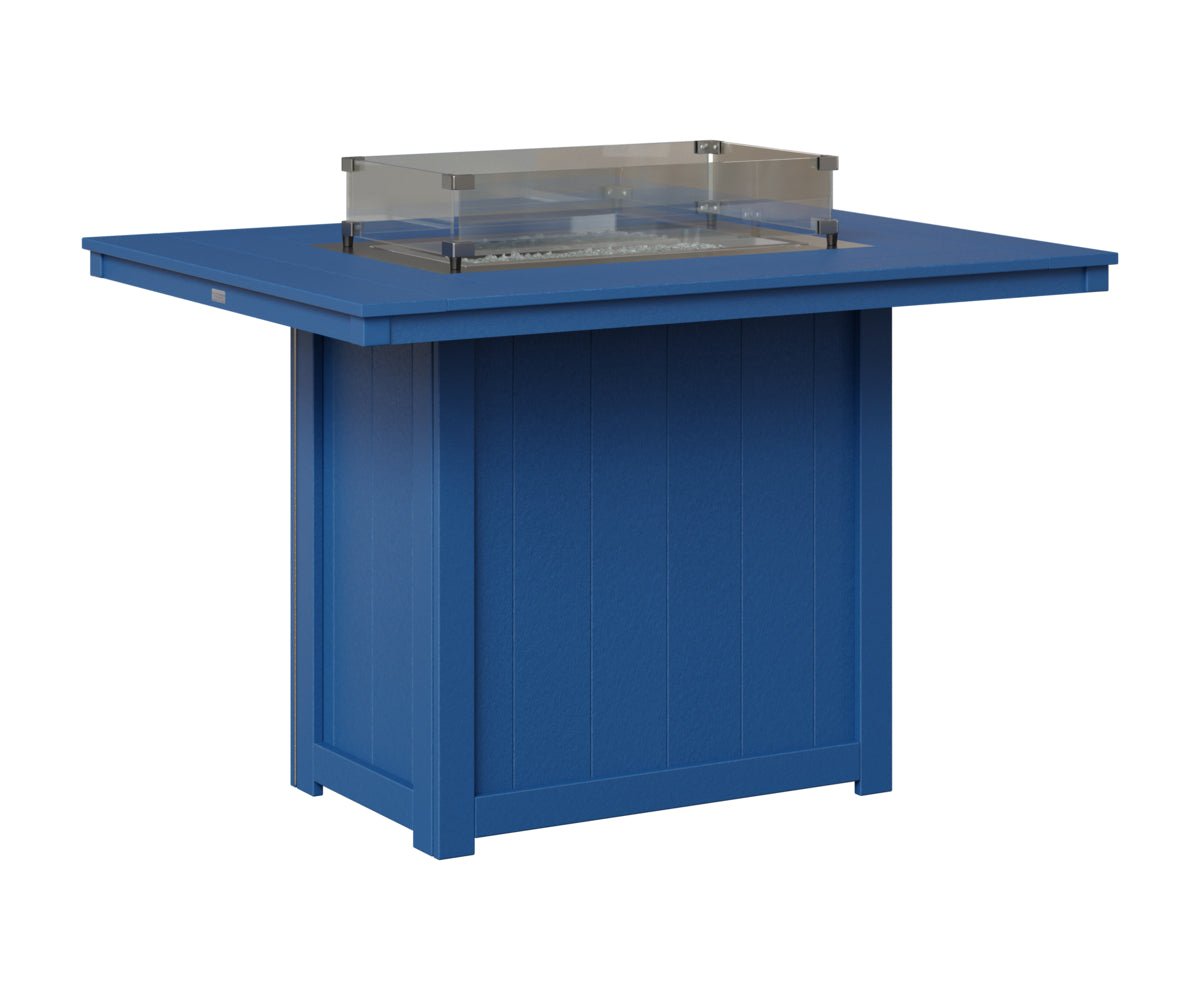 Berlin Gardens Donoma 42" x 54" Rectangular Fire Table Counter in Pacific Blue