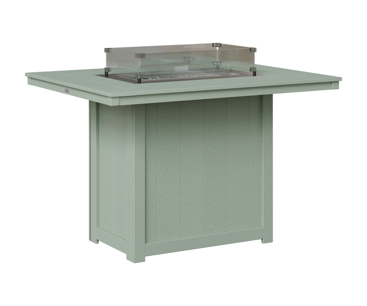 Berlin Gardens Donoma 42" x 54" Rectangular Fire Table Counter in Sea Foam
