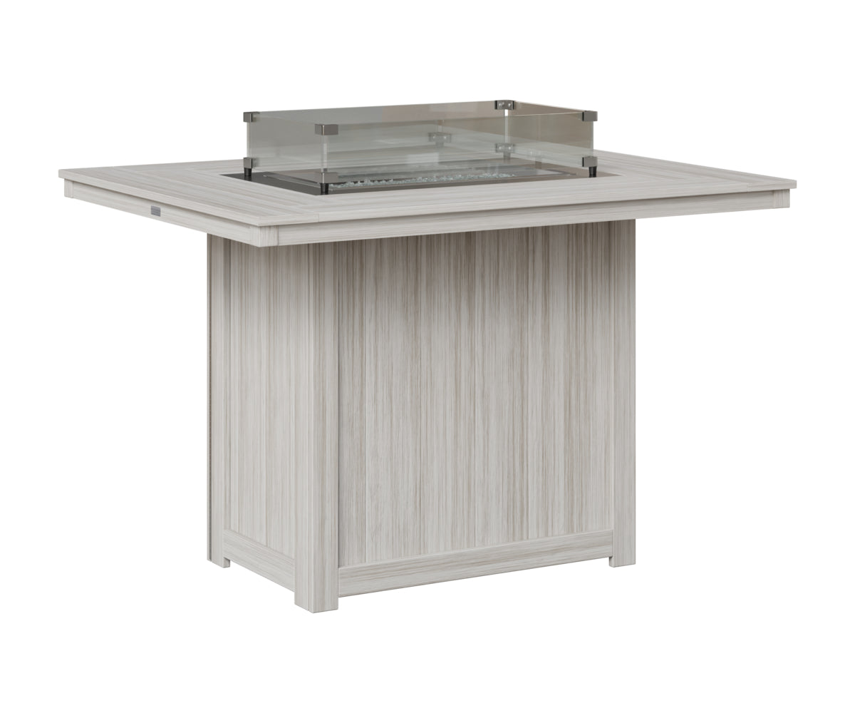 Berlin Gardens Donoma 42" x 54" Rectangular Fire Table Counter in Seashell