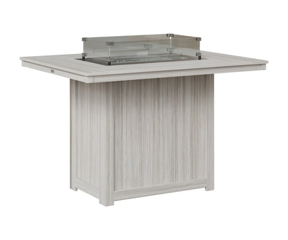 Berlin Gardens Donoma 42" x 54" Rectangular Fire Table Counter in Seashell