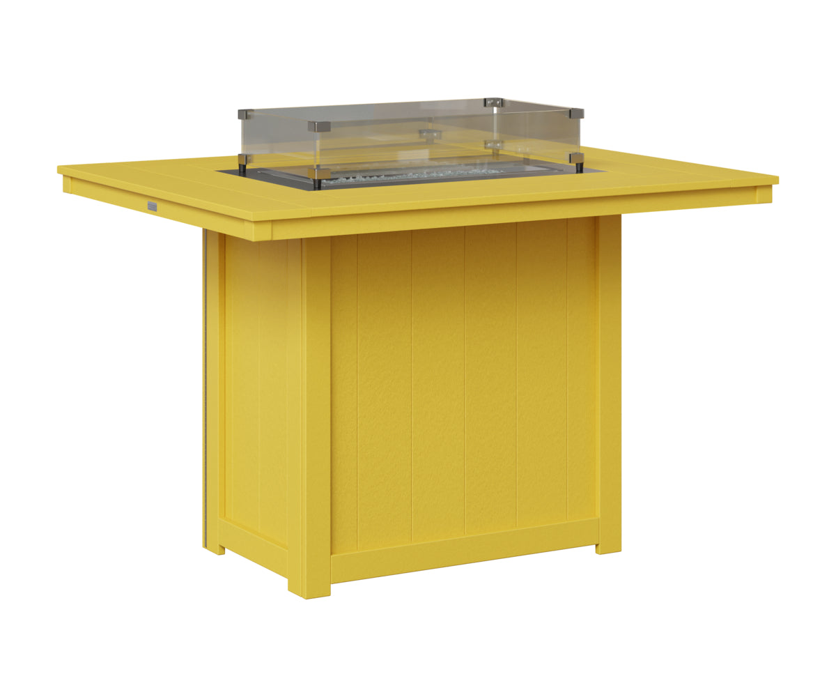Berlin Gardens Donoma 42" x 54" Rectangular Fire Table Counter in Sunburst Yellow