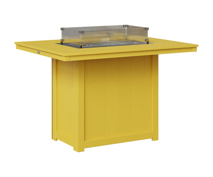 Berlin Gardens Donoma 42" x 54" Rectangular Fire Table Counter in Sunburst Yellow