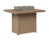 Berlin Gardens Donoma 42" x 54" Rectangular Fire Table Counter in Weatherwood