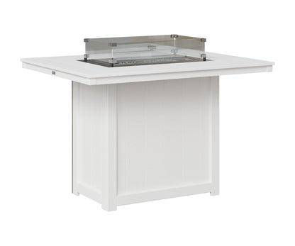 Berlin Gardens Donoma 42" x 54" Rectangular Fire Table Counter in White