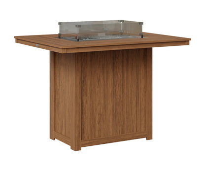 Berlin Gardens Donoma 42" x 54" Rectangular Fire Table Bar in Antique Mahogany