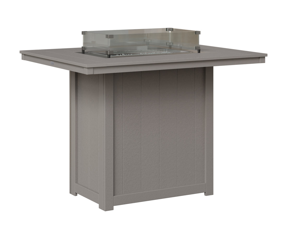Berlin Gardens Donoma 42" x 54" Rectangular Fire Table Bar in Light Gray