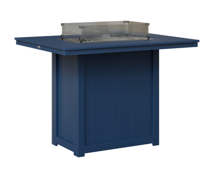 Berlin Gardens Donoma 42" x 54" Rectangular Fire Table Bar in Navy Blue