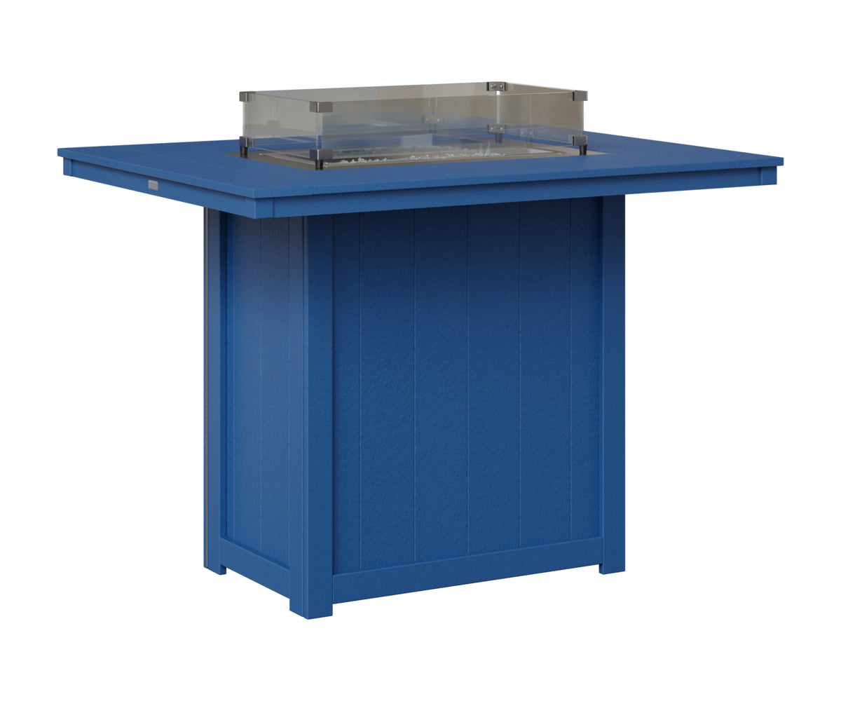 Berlin Gardens Donoma 42" x 54" Rectangular Fire Table Bar in Pacific Blue