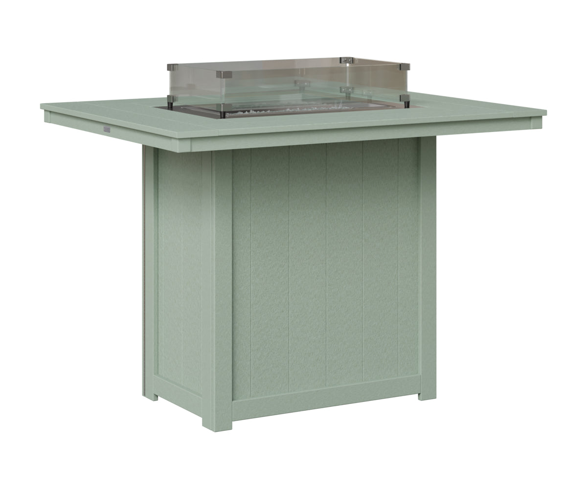 Berlin Gardens Donoma 42" x 54" Rectangular Fire Table Bar in Sea Foam
