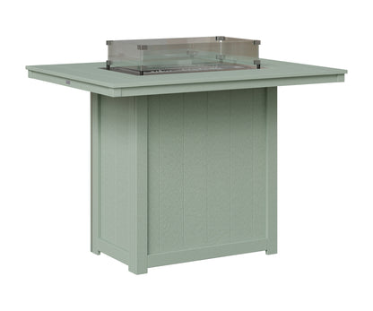Berlin Gardens Donoma 42" x 54" Rectangular Fire Table Bar in Sea Foam