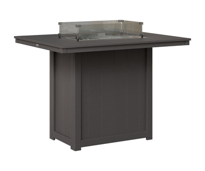 Berlin Gardens Donoma 42" x 54" Rectangular Fire Table Bar in Smoke Gray