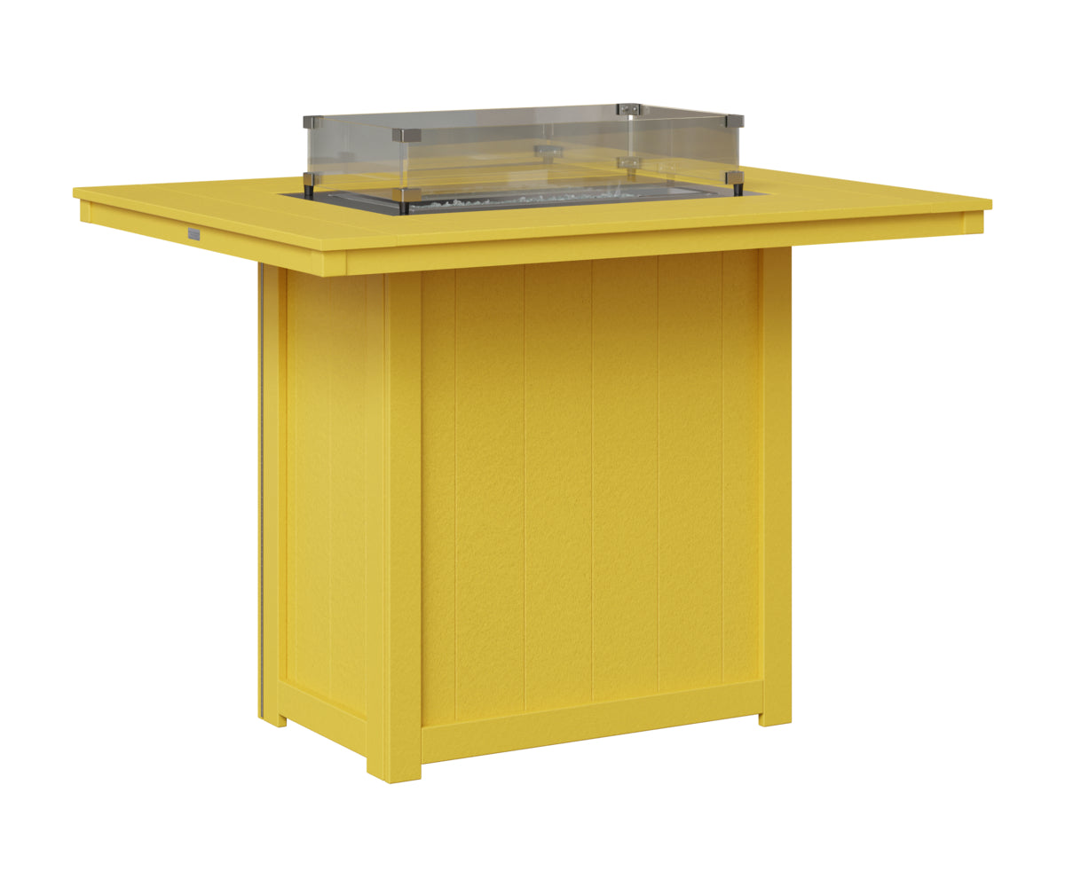 Berlin Gardens Donoma 42" x 54" Rectangular Fire Table Bar in Sunburst Yellow