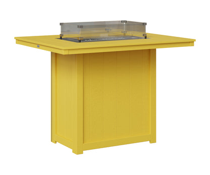 Berlin Gardens Donoma 42" x 54" Rectangular Fire Table Bar in Sunburst Yellow