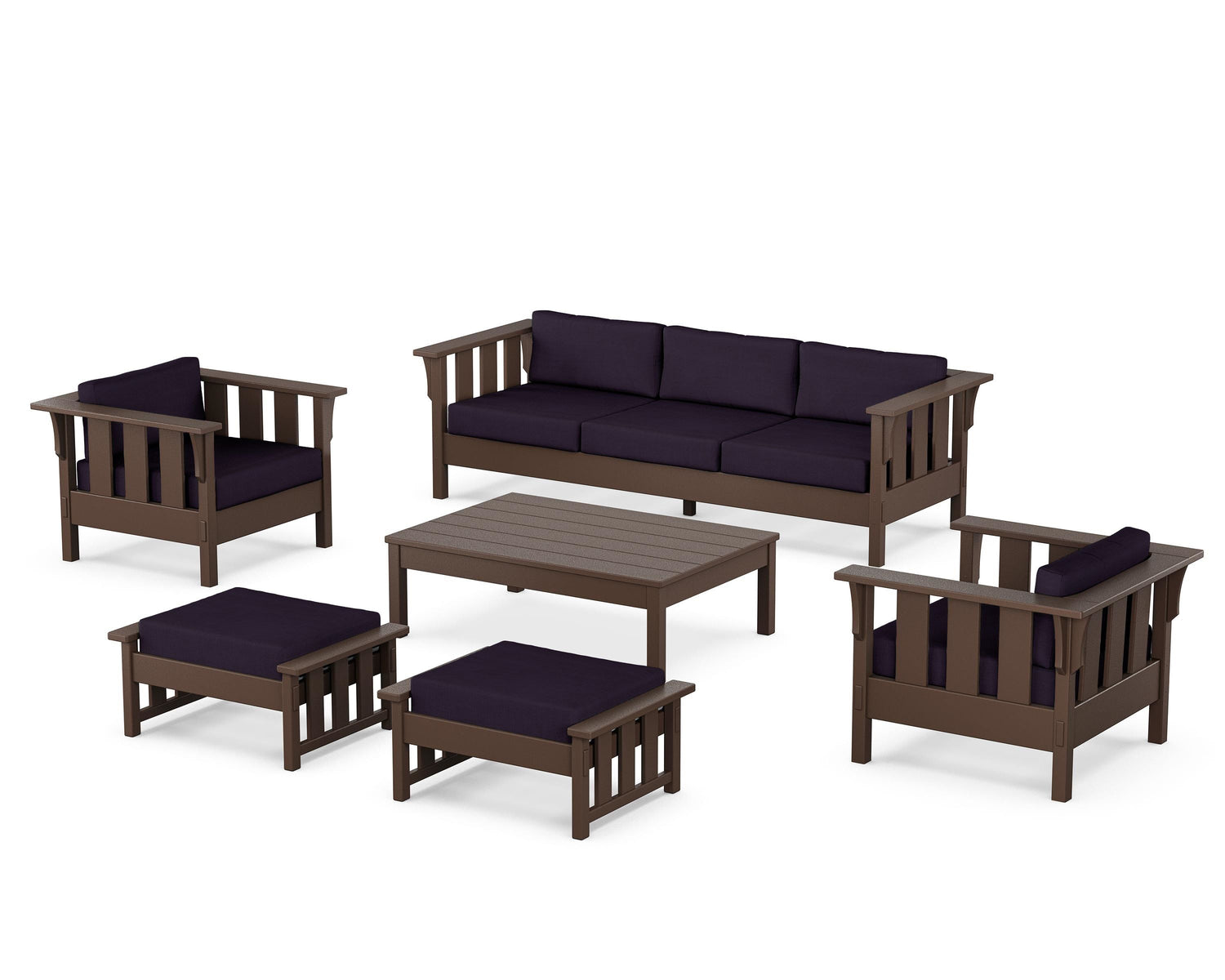 POLYWOOD Acadia 6-Piece Lounge Sofa Set