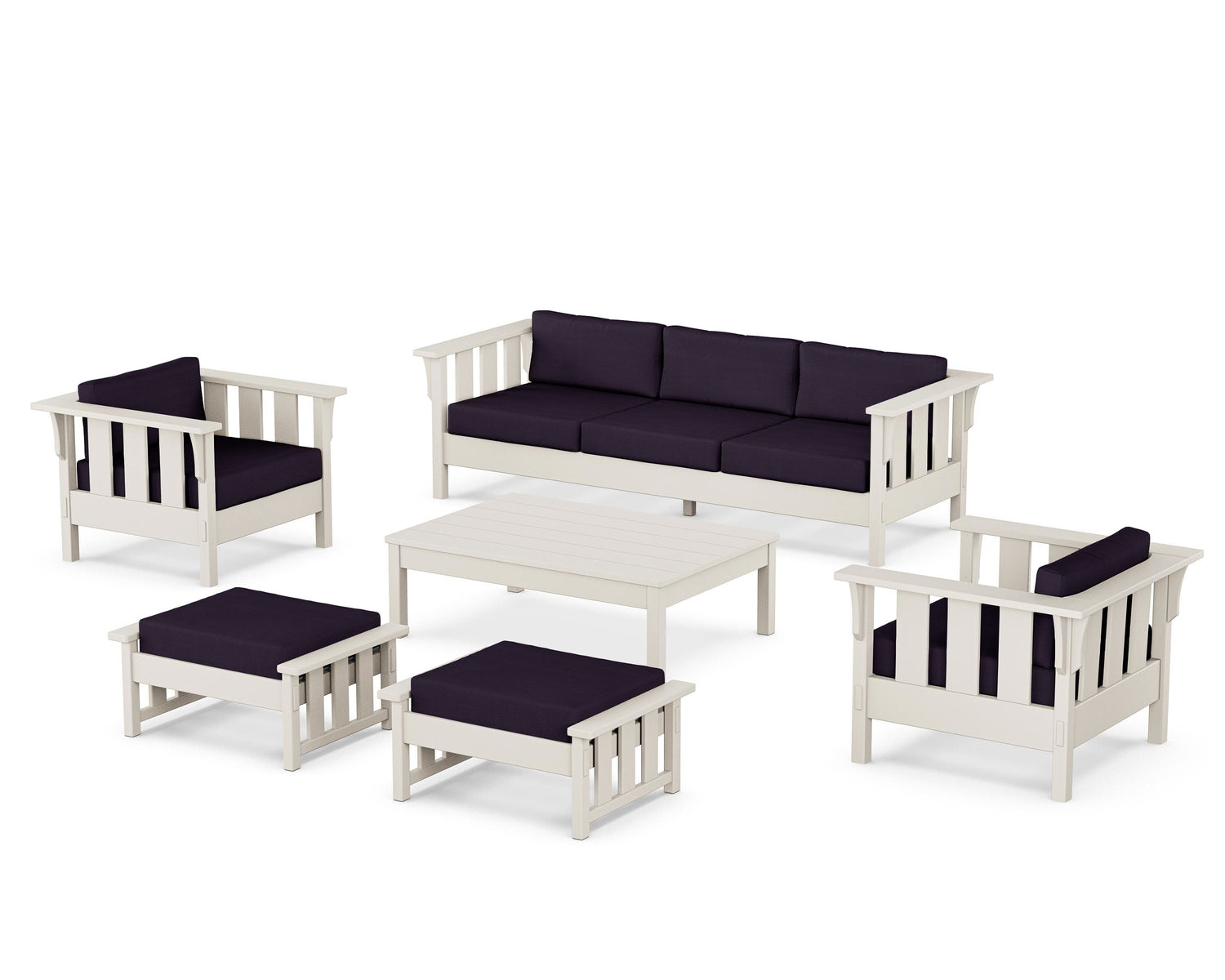 POLYWOOD Acadia 6-Piece Lounge Sofa Set