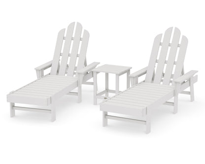 POLYWOOD Long Island Chaise 3-Piece Set in Vintage White