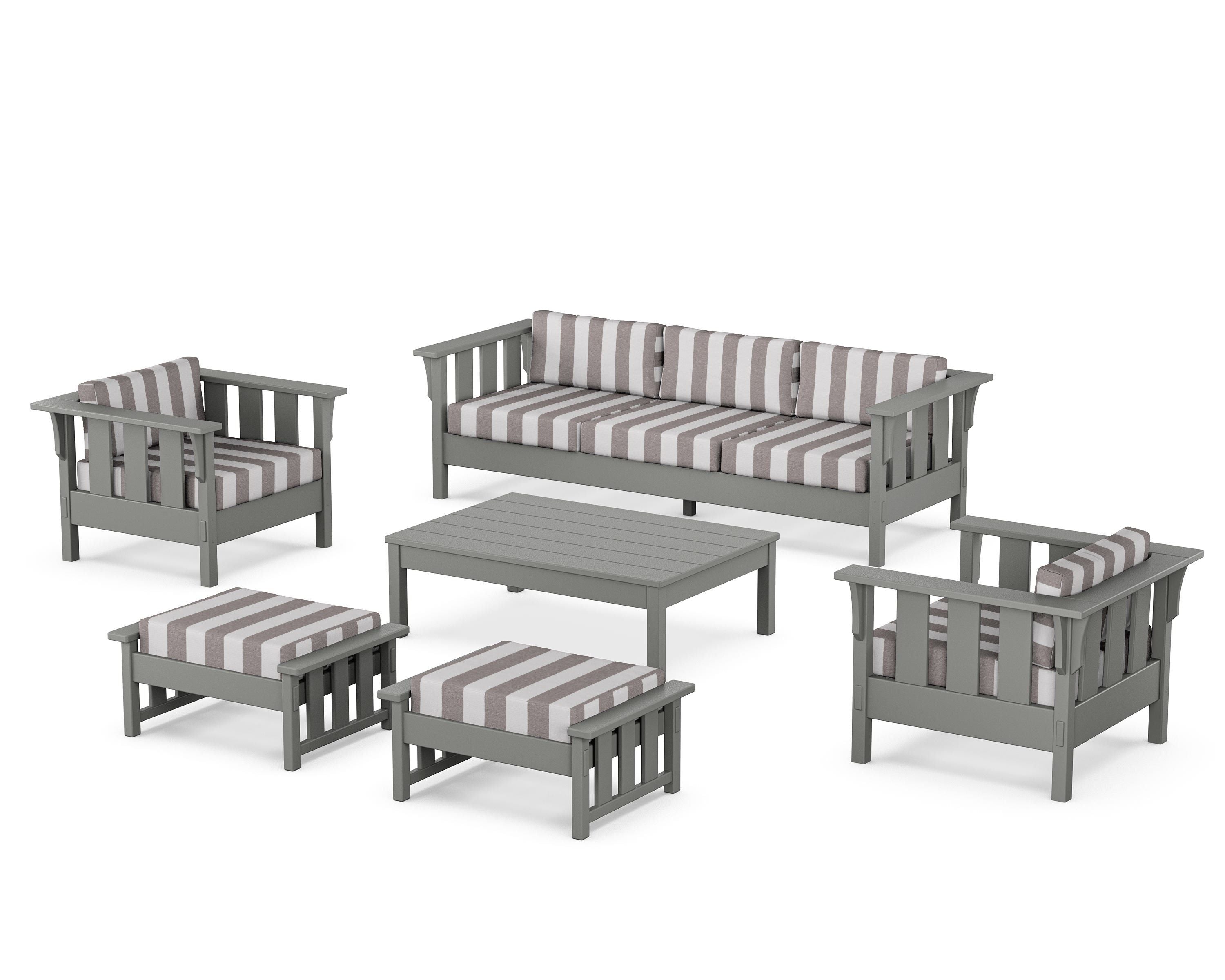 POLYWOOD Acadia 6-Piece Lounge Sofa Set