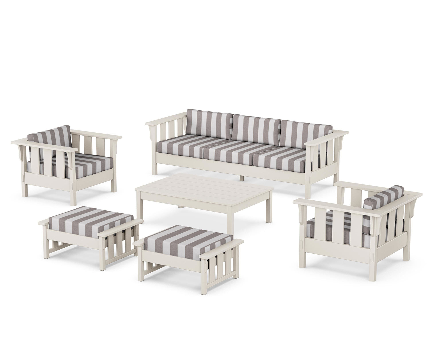 POLYWOOD Acadia 6-Piece Lounge Sofa Set