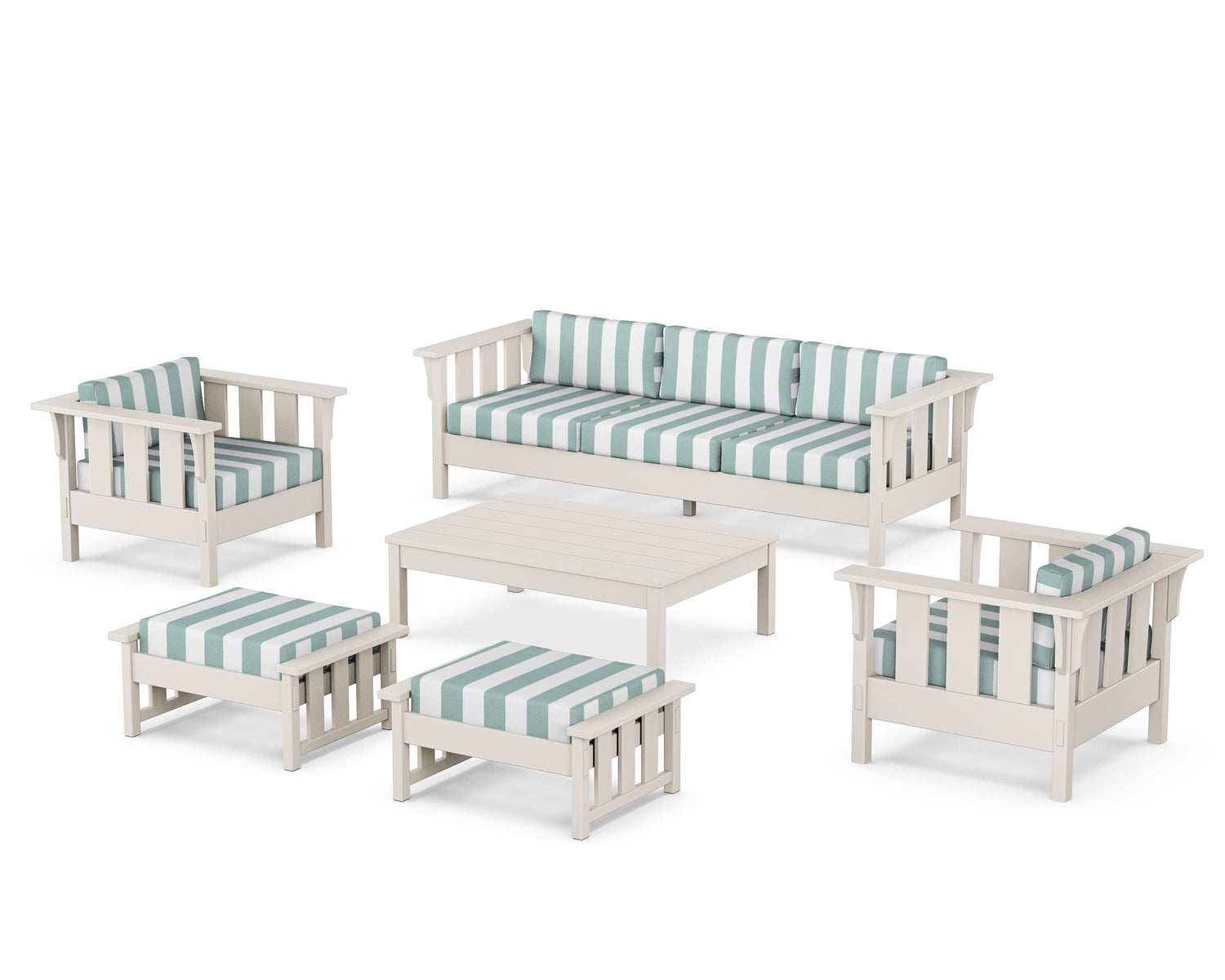 POLYWOOD Acadia 6-Piece Lounge Sofa Set