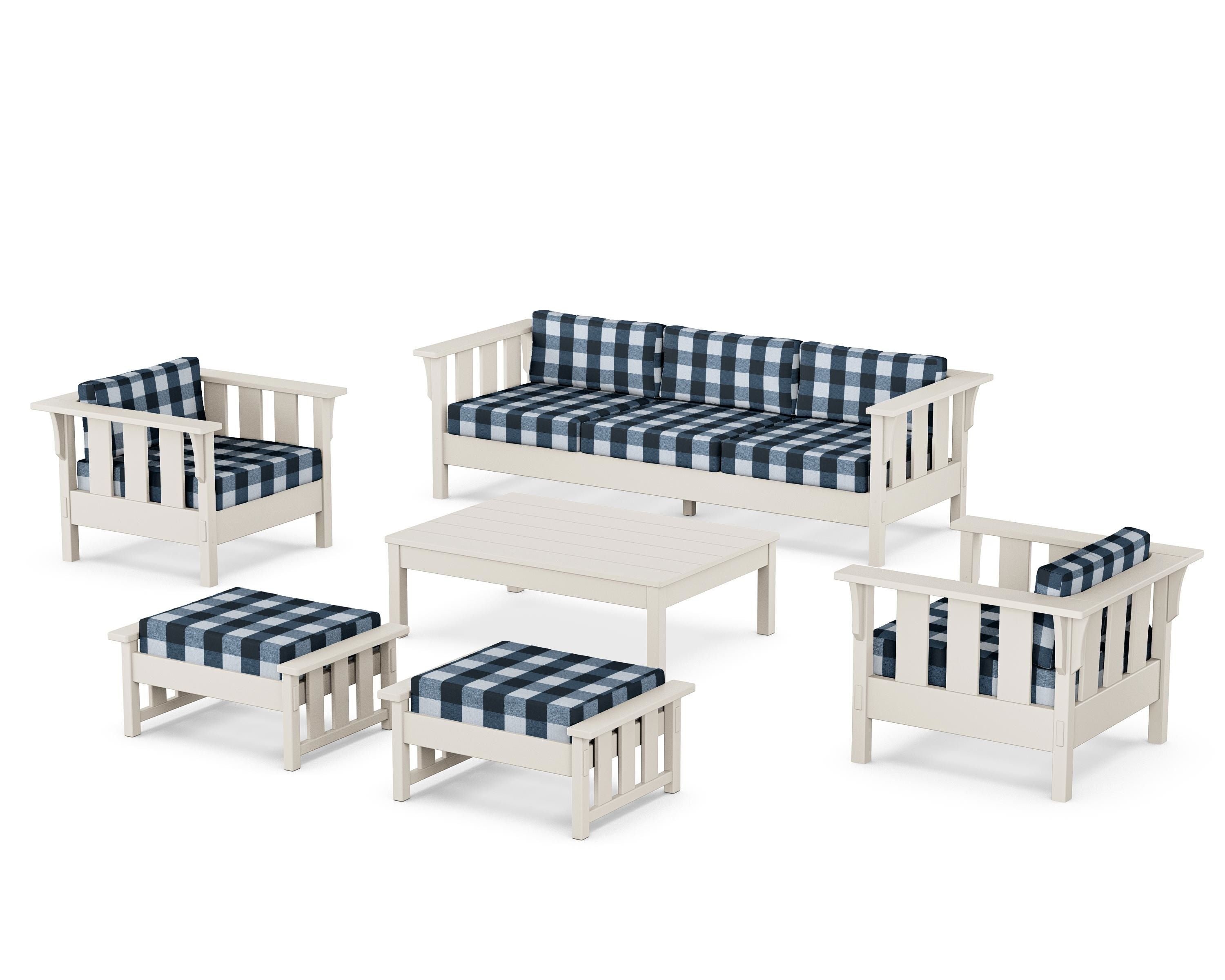 POLYWOOD Acadia 6-Piece Lounge Sofa Set