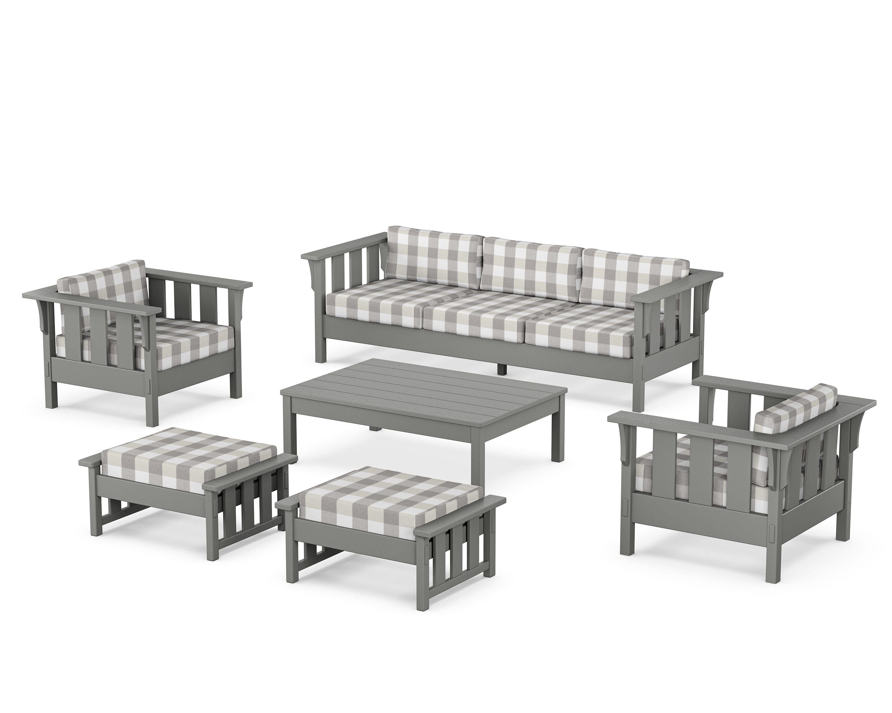 POLYWOOD Acadia 6-Piece Lounge Sofa Set