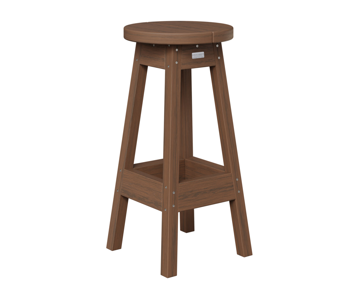 Berlin Gardens Outdoor Bar Stool in Brazilian Walnut