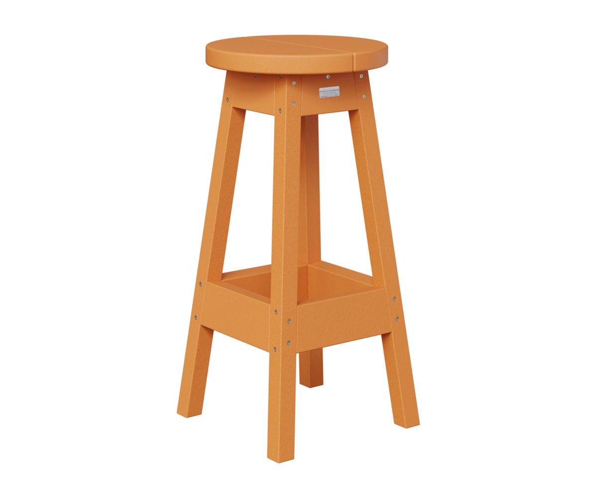 Berlin Gardens Outdoor Bar Stool in Mango Orange