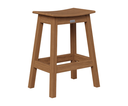 Berlin Gardens Saddle Counter Stool in Antique Mahogany