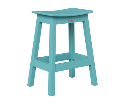 Berlin Gardens Saddle Counter Stool in Aruba Blue
