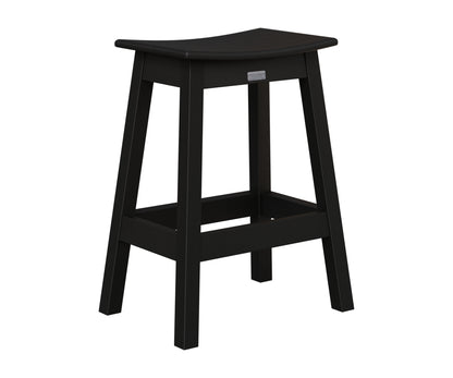 Berlin Gardens Saddle Counter Stool in Black