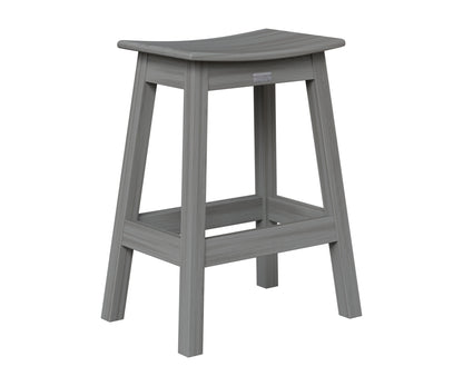 Berlin Gardens Saddle Counter Stool in Driftwood Gray