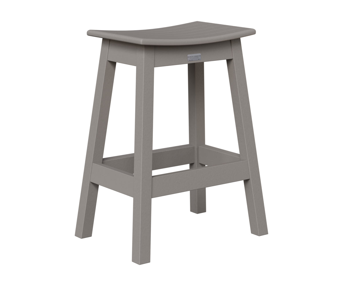 Berlin Gardens Saddle Counter Stool in Light Gray