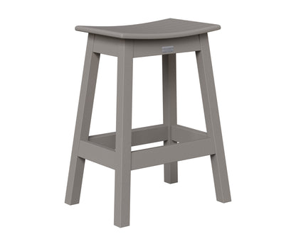 Berlin Gardens Saddle Counter Stool in Light Gray