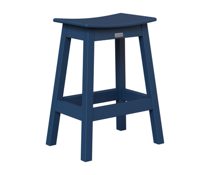 Berlin Gardens Saddle Counter Stool in Navy Blue