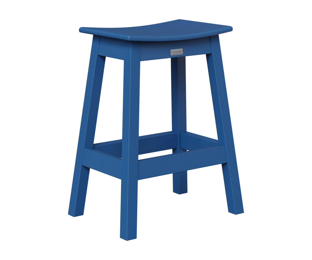 Berlin Gardens Saddle Counter Stool in Pacific Blue