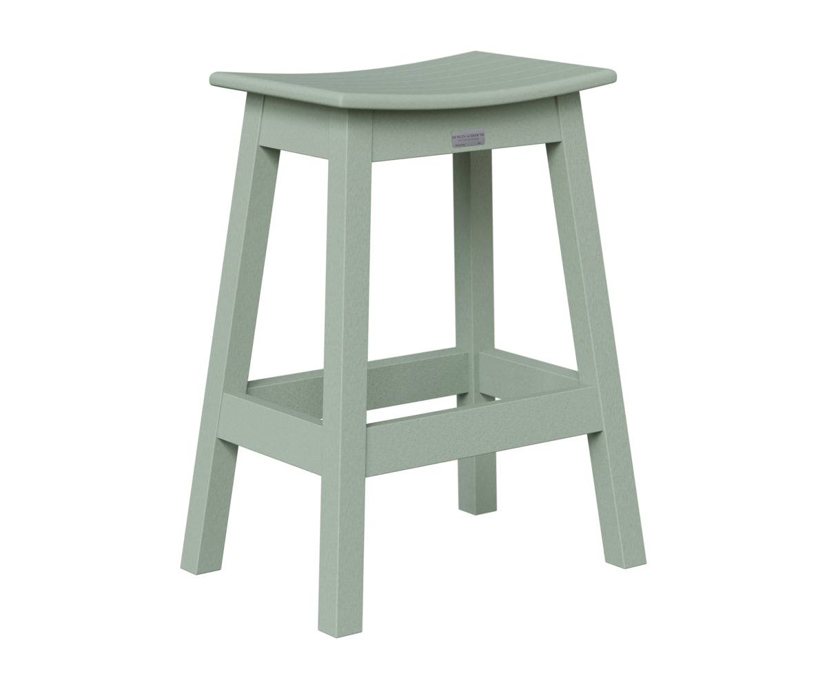 Berlin Gardens Saddle Counter Stool in Sea Foam