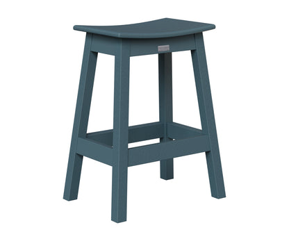 Berlin Gardens Saddle Counter Stool in Slate