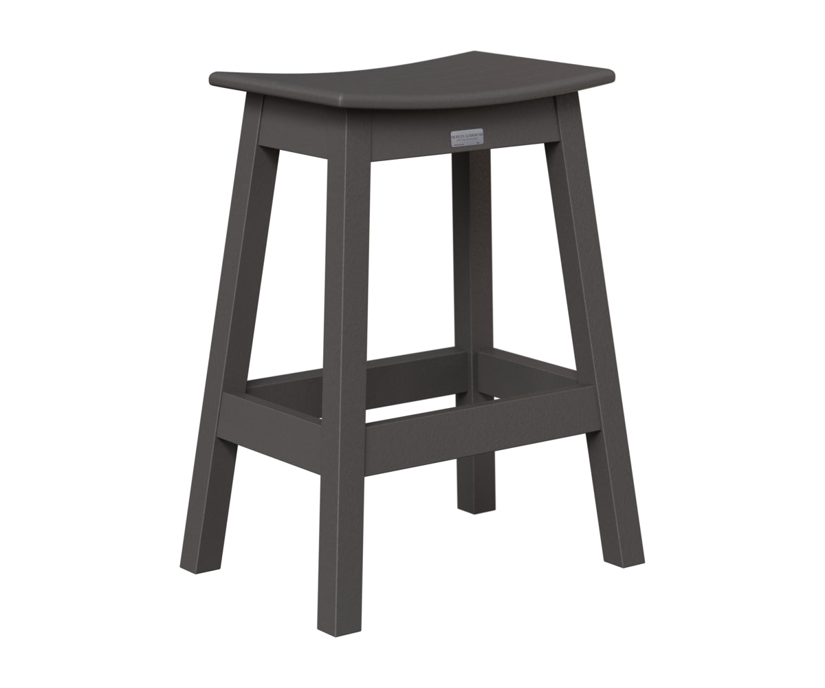 Berlin Gardens Saddle Counter Stool in Smoke Gray