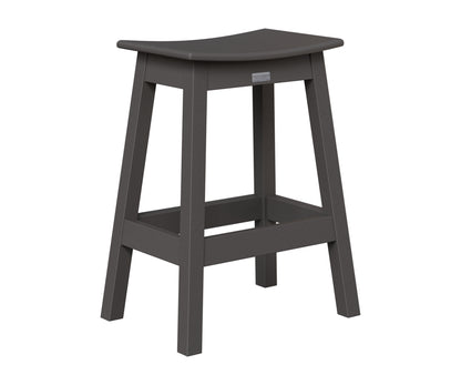 Berlin Gardens Saddle Counter Stool in Smoke Gray