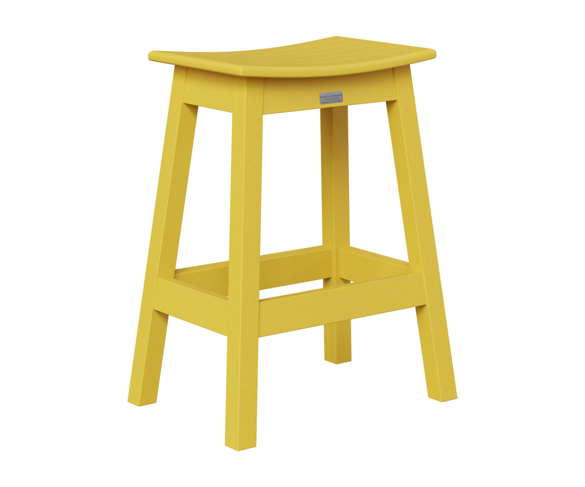 Berlin Gardens Saddle Counter Stool in Sunburst Yellow