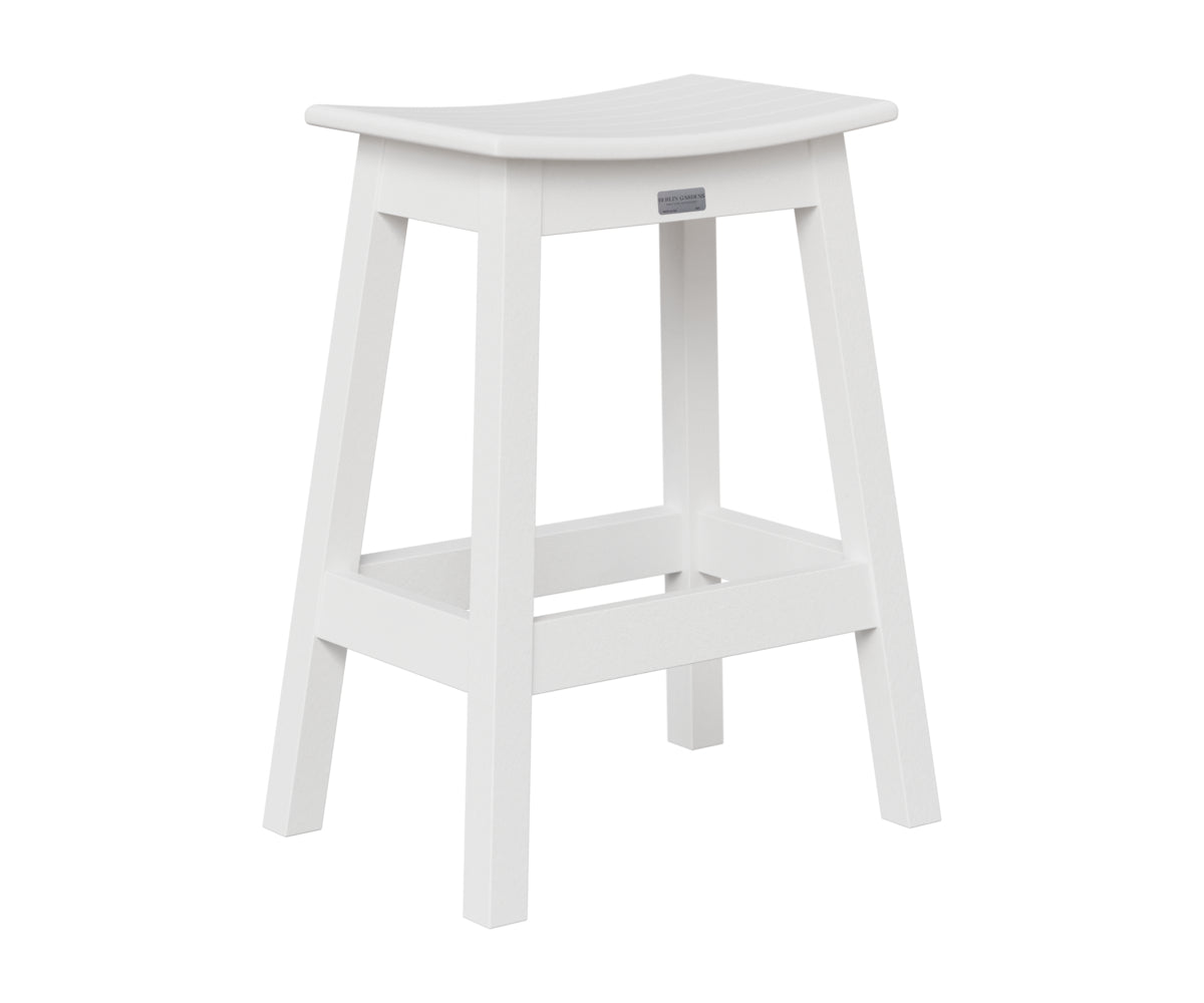 Berlin Gardens Saddle Counter Stool in White