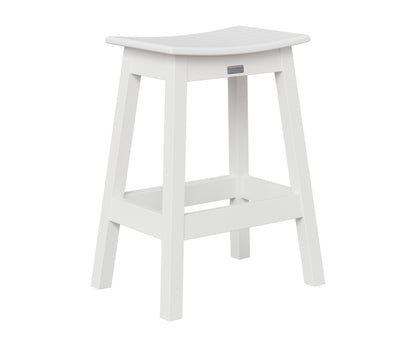 Berlin Gardens Saddle Counter Stool in White