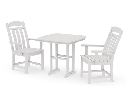 POLYWOOD Cottage 3-Piece Dining Set in Vintage White