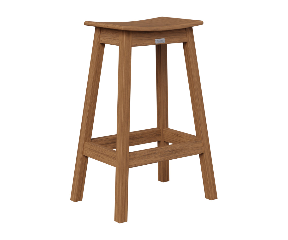 Berlin Gardens Saddle Bar Stool in Antique Mahogany