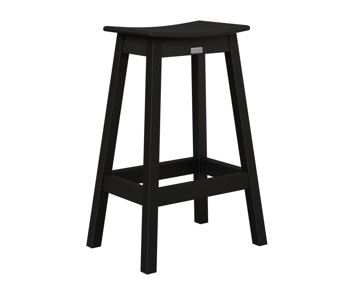 Berlin Gardens Saddle Bar Stool in Black