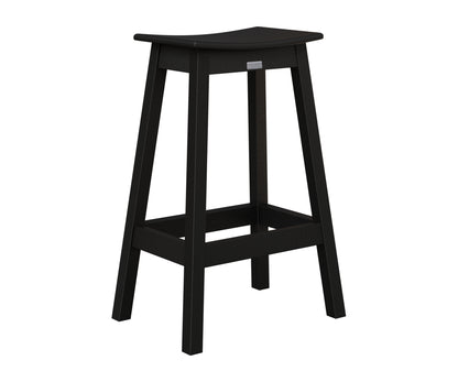 Berlin Gardens Saddle Bar Stool in Black