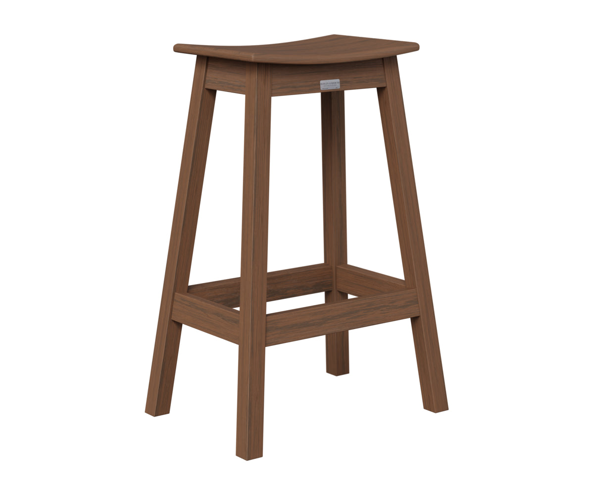 Berlin Gardens Saddle Bar Stool in Brazilian Walnut