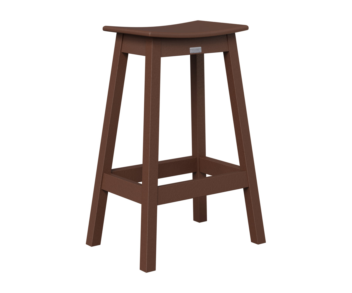 Berlin Gardens Saddle Bar Stool in Chocolate Brown