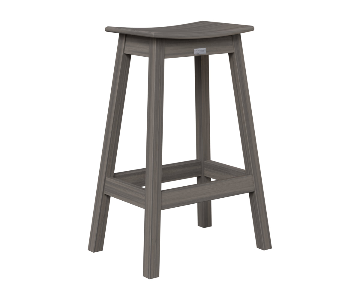 Berlin Gardens Saddle Bar Stool in Coastal Gray
